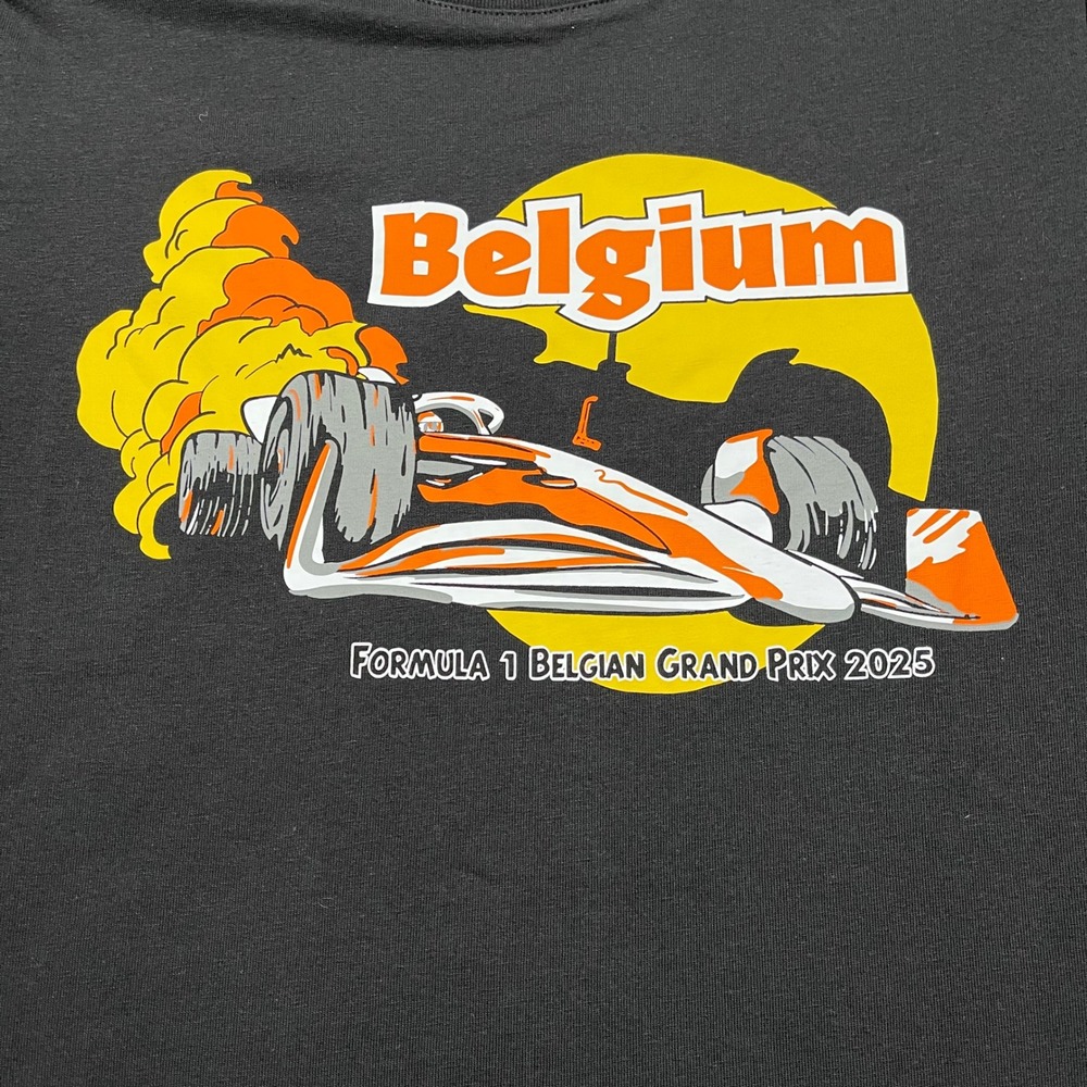 Formula 1 F1 Shirt Mens Small Black Belgian Grand Prix 2025 Graphic Puma Tee - Picture 3 of 14